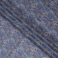 Cornflower Blue Paisley Cotton Lawn Fabric 140cm