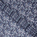 Denim Steel Blue Floral Cotton Lawn Fabric 140cm
