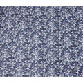 Denim Steel Blue Floral Cotton Lawn Fabric 140cm