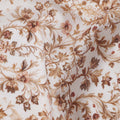 Warm Beige Floral Cotton Lawn Fabric 140cm