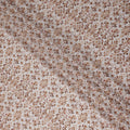 Warm Beige Floral Cotton Lawn Fabric 140cm