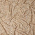 Golden Beige Paisley Cotton Lawn Fabric 140cm
