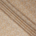 Golden Beige Paisley Cotton Lawn Fabric 140cm