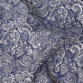 Charcoal Grey Paisley Cotton Lawn Fabric 140cm