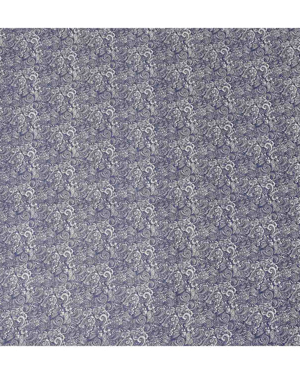 Charcoal Grey Paisley Cotton Lawn Fabric 140cm