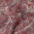 Rust Terracotta Paisley Cotton Lawn Fabric 140cm
