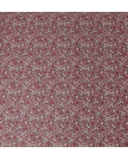 Rust Terracotta Paisley Cotton Lawn Fabric 140cm
