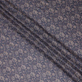 Navy Blue Floral Cotton Lawn Fabric 140cm