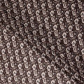 Chocolate Brown Floral Cotton Lawn Fabric 140cm