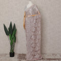 Dusty Rose Pink French Chantilly Lace Saree Piece