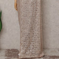Champagne Beige French Chantilly Lace Saree 110cm