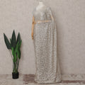 Pearl Ivory French Chantilly Lace Saree Piece