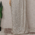 Pearl Ivory French Chantilly Lace Saree Piece