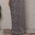 Gunmetal Grey French Chantilly Lace Saree 110cm