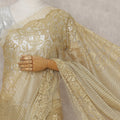 Honey Gold French Chantilly Lace Saree 5.5m
