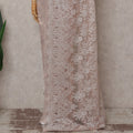 Blush Pink French Chantilly Lace Saree Piece