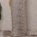 Champagne Beige French Chantilly Lace Saree Piece