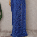 Royal Blue Chantilly Lace Saree - D31645