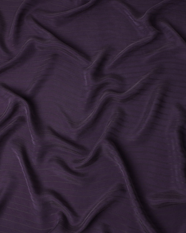 Plum Purple Cupro Jacquard Fabric | Sustainable