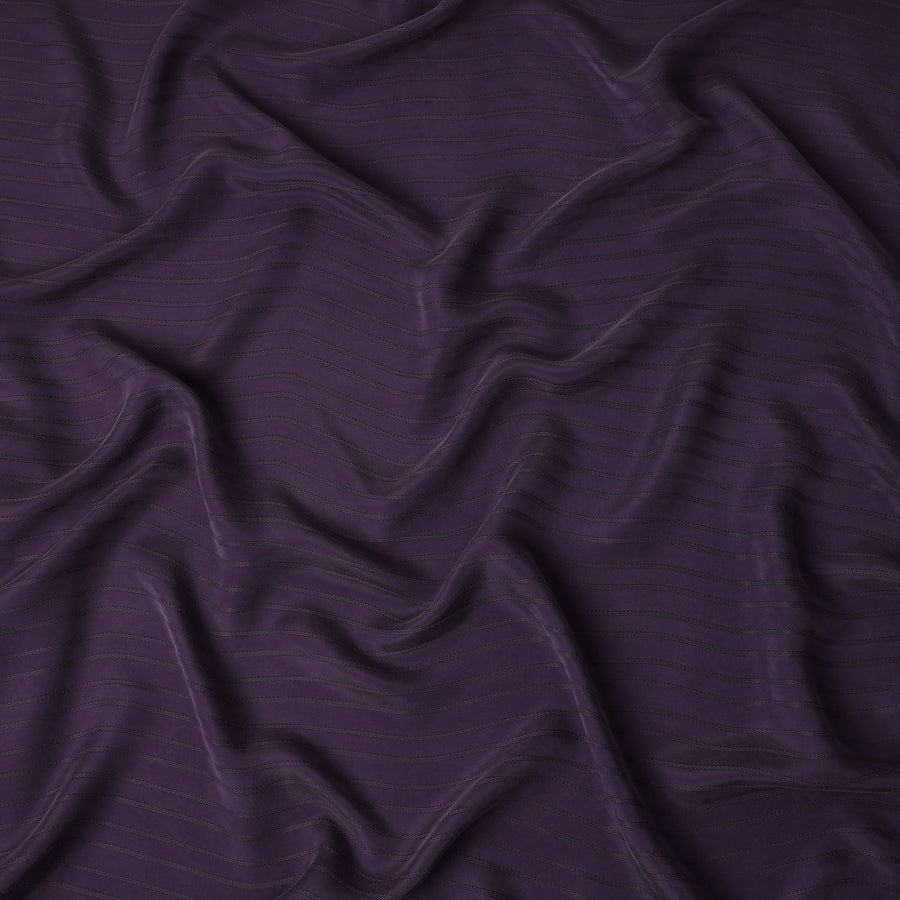 Plum Purple Cupro Jacquard Fabric | Sustainable