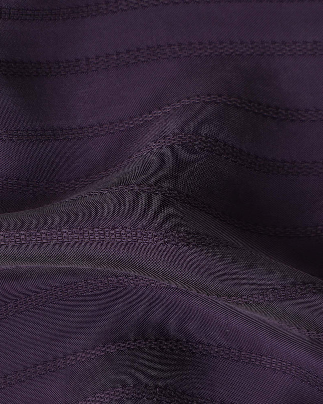 Plum Purple Cupro Jacquard Fabric | Sustainable