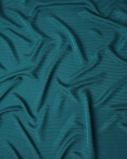 Peacock Teal Cupro Jacquard Fabric | Sustainable