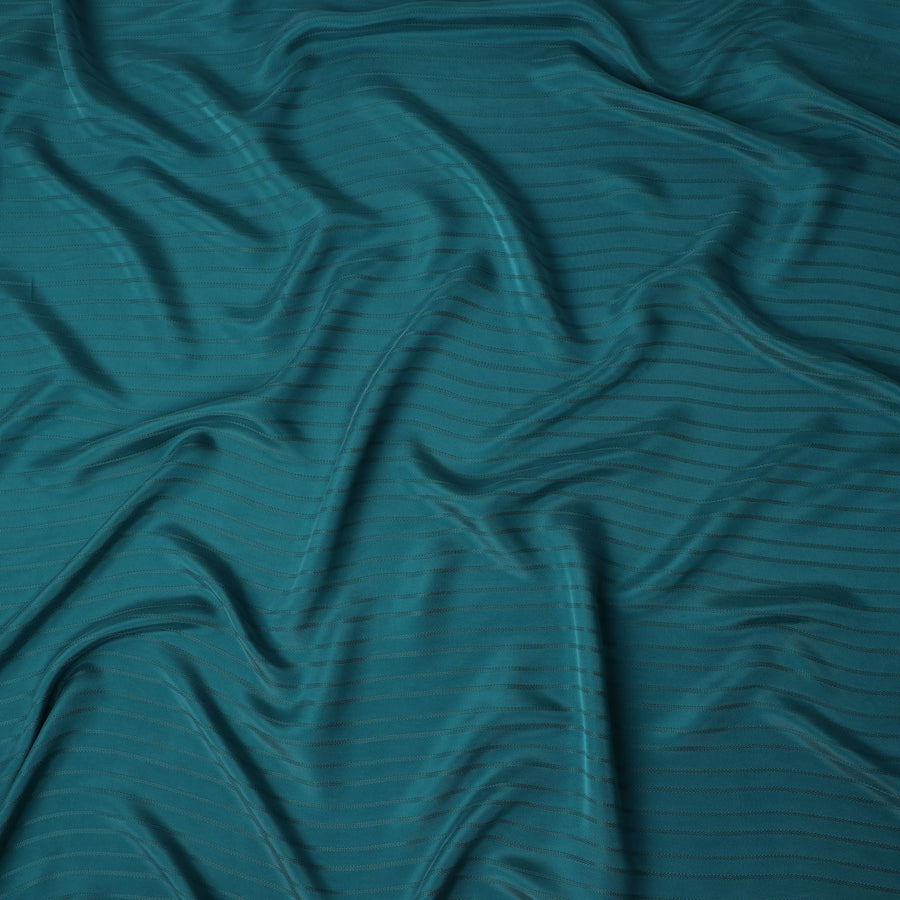 Peacock Teal Cupro Jacquard Fabric | Sustainable