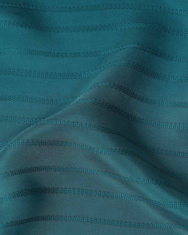 Peacock Teal Cupro Jacquard Fabric | Sustainable