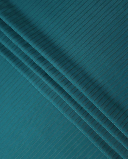 Peacock Teal Cupro Jacquard Fabric | Sustainable