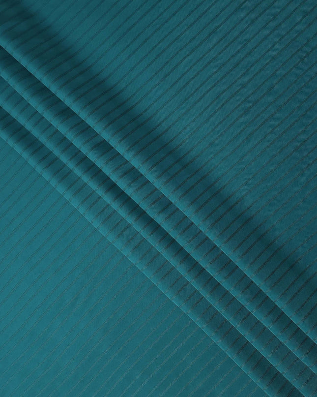 Peacock Teal Cupro Jacquard Fabric | Sustainable