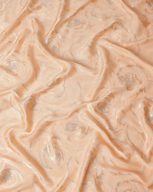 Apricot Peach Silk Satin Fabric 110cm