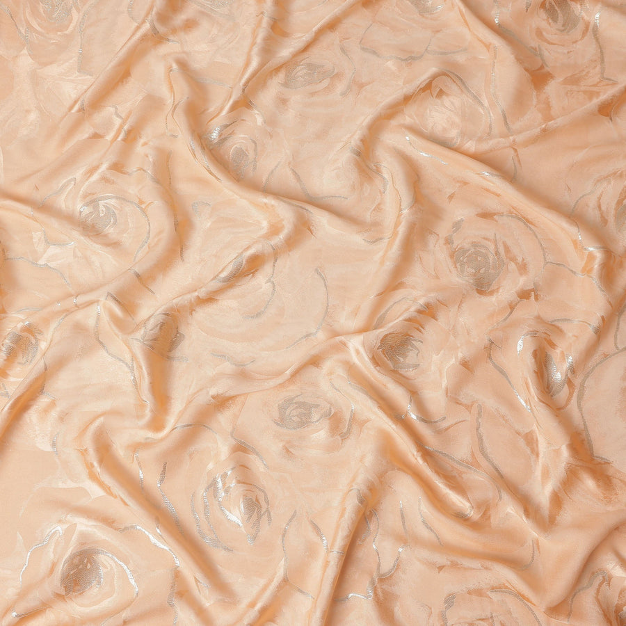 Apricot Peach Silk Satin Fabric 110cm