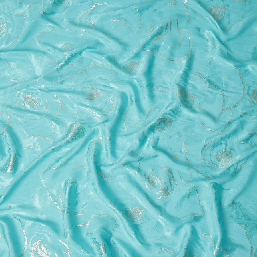 Turquoise Aqua Silk Satin Fabric 110cm