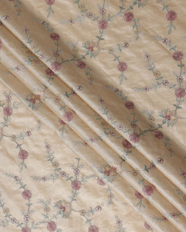 Beige Tan Tussar Silk Fabric 110cm