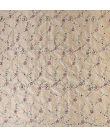 Beige Tan Tussar Silk Fabric 110cm