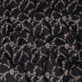 Jet Black Tussar Silk Fabric 110cm