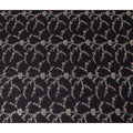 Jet Black Tussar Silk Fabric 110cm