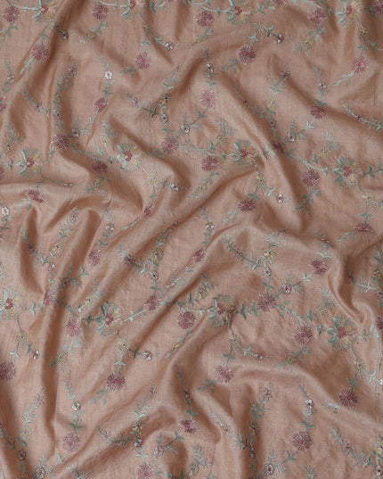 Dusty Rose Tussar Silk Fabric 110cm