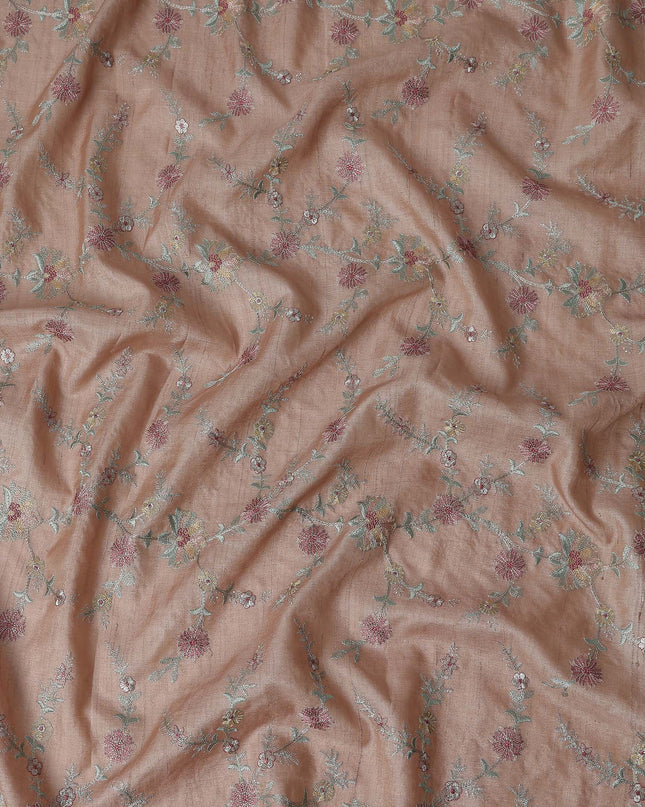Dusty Rose Tussar Silk Fabric 110cm