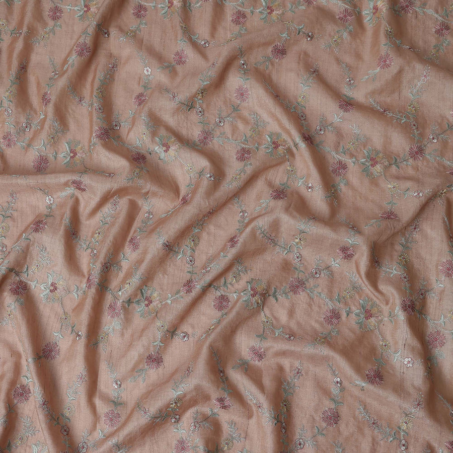 Dusty Rose Tussar Silk Fabric 110cm