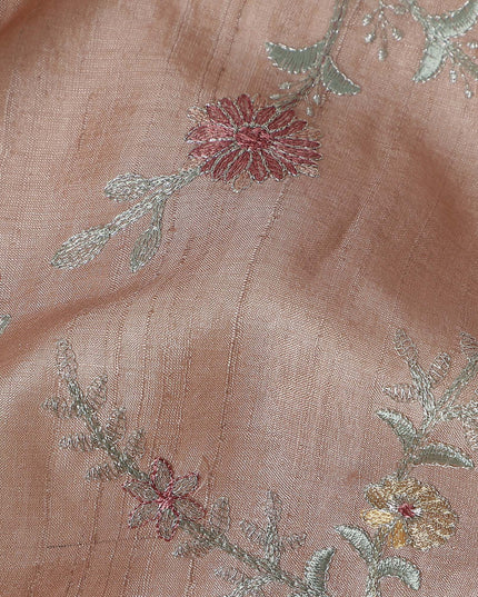 Dusty Rose Tussar Silk Fabric 110cm