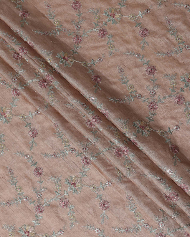 Dusty Rose Tussar Silk Fabric 110cm