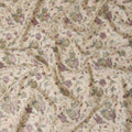 Mauve Ivory Tussar Silk Fabric 110cm