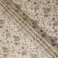 Mauve Ivory Tussar Silk Fabric 110cm