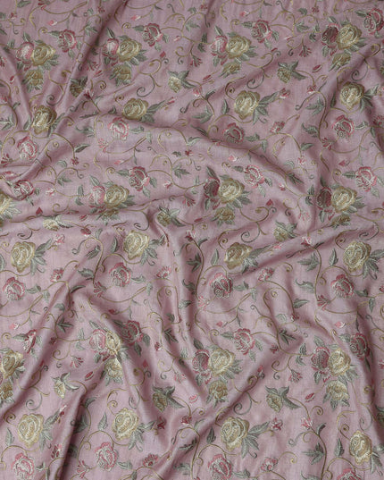 Lilac Purple Tussar Silk Fabric 110cm