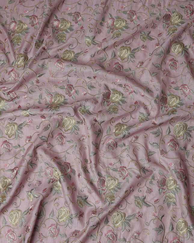 Lilac Purple Tussar Silk Fabric 110cm