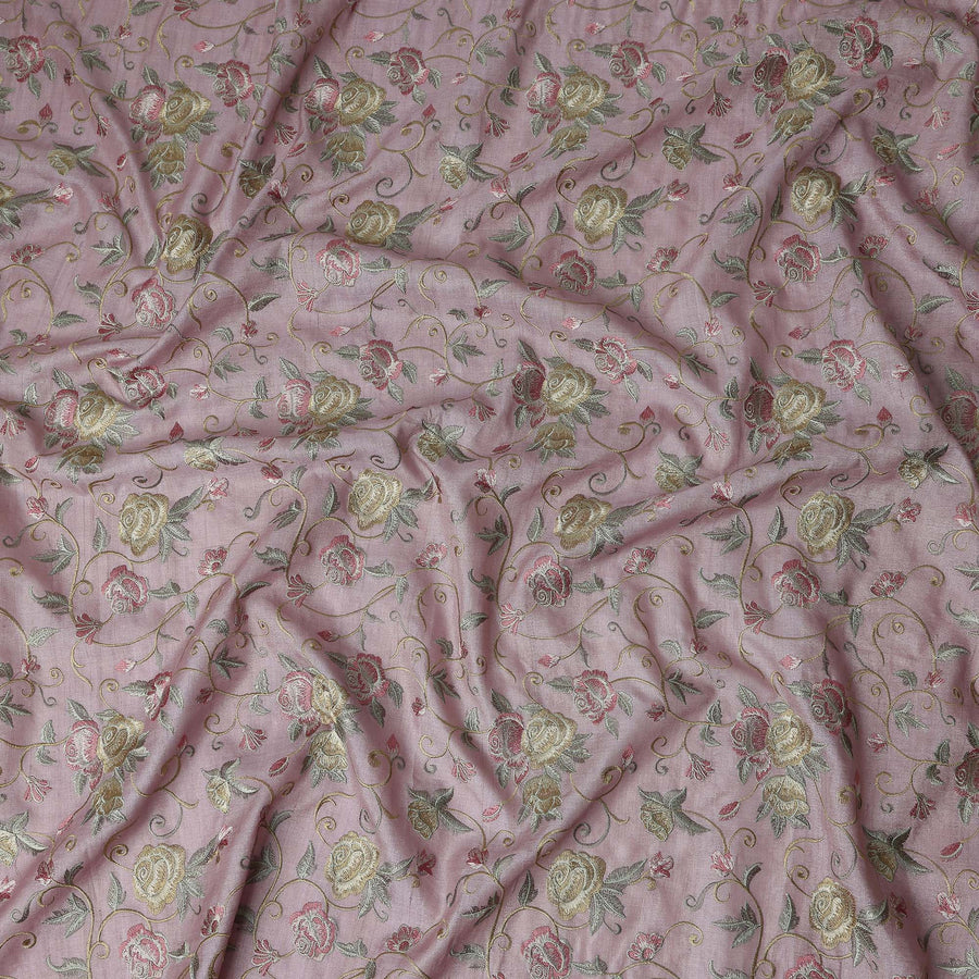 Lilac Purple Tussar Silk Fabric 110cm