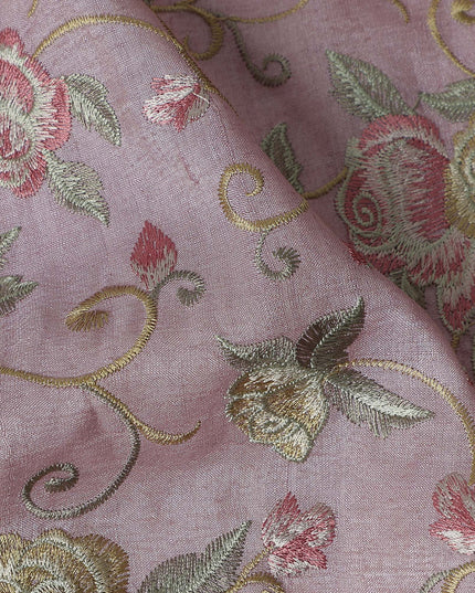 Lilac Purple Tussar Silk Fabric 110cm