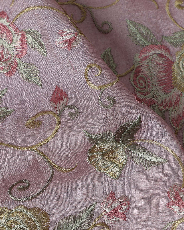 Lilac Purple Tussar Silk Fabric 110cm