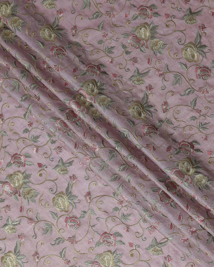 Lilac Purple Tussar Silk Fabric 110cm